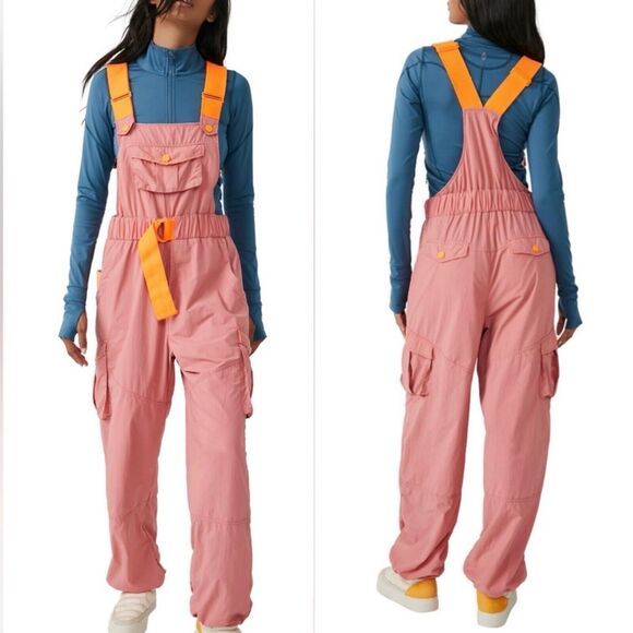 Free People Movement Small Morning Meadow  Jumpsuit In Matte Rose Combo - Picture 1 of 16